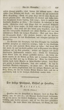 Image of the Page - 557 - in Legenden der Heiligen auf alle Tage des Jahres - Die Herrlichkeit der katholischen Kirche, dargestellt in den Lebensbeschriebungen der Heiligen Gottes, Volume 1