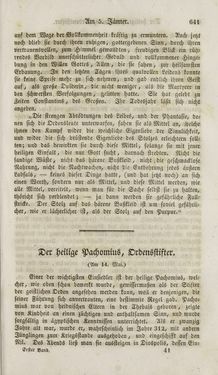Image of the Page - 641 - in Legenden der Heiligen auf alle Tage des Jahres - Die Herrlichkeit der katholischen Kirche, dargestellt in den Lebensbeschriebungen der Heiligen Gottes, Volume 1