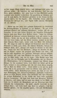 Image of the Page - 643 - in Legenden der Heiligen auf alle Tage des Jahres - Die Herrlichkeit der katholischen Kirche, dargestellt in den Lebensbeschriebungen der Heiligen Gottes, Volume 1