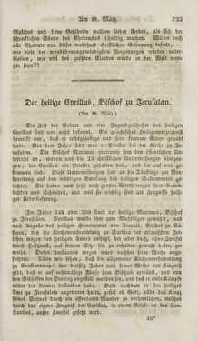 Image of the Page - 723 - in Legenden der Heiligen auf alle Tage des Jahres - Die Herrlichkeit der katholischen Kirche, dargestellt in den Lebensbeschriebungen der Heiligen Gottes, Volume 1