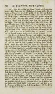 Image of the Page - 724 - in Legenden der Heiligen auf alle Tage des Jahres - Die Herrlichkeit der katholischen Kirche, dargestellt in den Lebensbeschriebungen der Heiligen Gottes, Volume 1