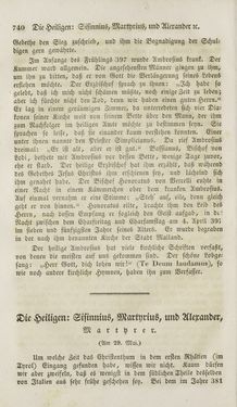 Image of the Page - 740 - in Legenden der Heiligen auf alle Tage des Jahres - Die Herrlichkeit der katholischen Kirche, dargestellt in den Lebensbeschriebungen der Heiligen Gottes, Volume 1