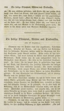Image of the Page - 764 - in Legenden der Heiligen auf alle Tage des Jahres - Die Herrlichkeit der katholischen Kirche, dargestellt in den Lebensbeschriebungen der Heiligen Gottes, Volume 1