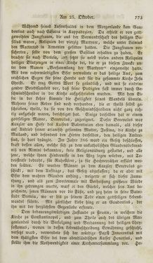 Image of the Page - 773 - in Legenden der Heiligen auf alle Tage des Jahres - Die Herrlichkeit der katholischen Kirche, dargestellt in den Lebensbeschriebungen der Heiligen Gottes, Volume 1