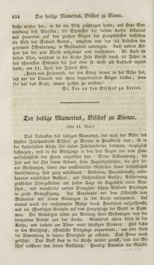 Image of the Page - 834 - in Legenden der Heiligen auf alle Tage des Jahres - Die Herrlichkeit der katholischen Kirche, dargestellt in den Lebensbeschriebungen der Heiligen Gottes, Volume 1