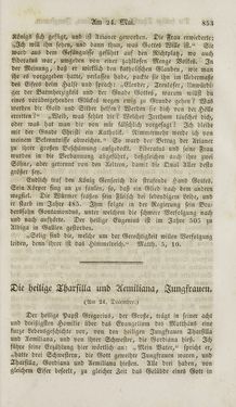 Image of the Page - 853 - in Legenden der Heiligen auf alle Tage des Jahres - Die Herrlichkeit der katholischen Kirche, dargestellt in den Lebensbeschriebungen der Heiligen Gottes, Volume 1
