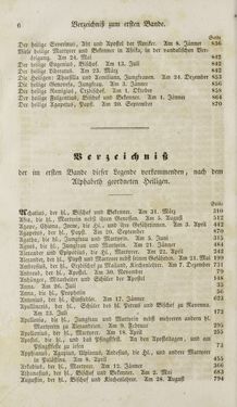 Image of the Page - 6 - in Legenden der Heiligen auf alle Tage des Jahres - Die Herrlichkeit der katholischen Kirche, dargestellt in den Lebensbeschriebungen der Heiligen Gottes, Volume 1