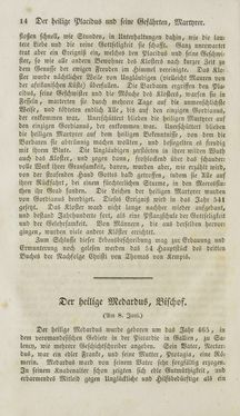 Image of the Page - (000018) - in Legenden der Heiligen auf alle Tage des Jahres - Die Herrlichkeit der katholischen Kirche, dargestellt in den Lebensbeschriebungen der Heiligen Gottes, Volume 2