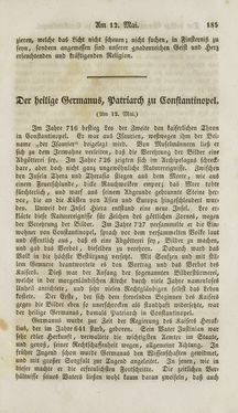 Image of the Page - (000187) - in Legenden der Heiligen auf alle Tage des Jahres - Die Herrlichkeit der katholischen Kirche, dargestellt in den Lebensbeschriebungen der Heiligen Gottes, Volume 2