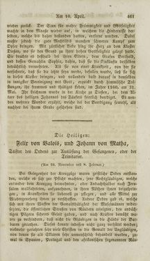 Image of the Page - (000463) - in Legenden der Heiligen auf alle Tage des Jahres - Die Herrlichkeit der katholischen Kirche, dargestellt in den Lebensbeschriebungen der Heiligen Gottes, Volume 2