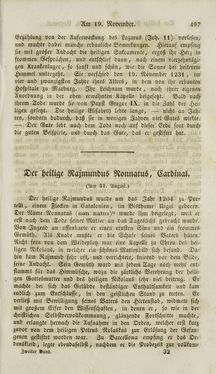 Image of the Page - (000499) - in Legenden der Heiligen auf alle Tage des Jahres - Die Herrlichkeit der katholischen Kirche, dargestellt in den Lebensbeschriebungen der Heiligen Gottes, Volume 2
