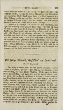 Image of the Page - (000501) - in Legenden der Heiligen auf alle Tage des Jahres - Die Herrlichkeit der katholischen Kirche, dargestellt in den Lebensbeschriebungen der Heiligen Gottes, Volume 2