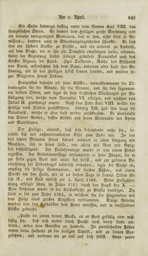 Image of the Page - (000647) - in Legenden der Heiligen auf alle Tage des Jahres - Die Herrlichkeit der katholischen Kirche, dargestellt in den Lebensbeschriebungen der Heiligen Gottes, Volume 2