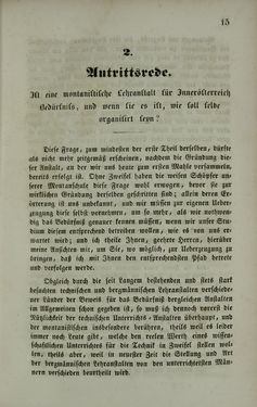 Bild der Seite - 15 - in Die steiermärkisch-ständische montanistische Lehranstalt Vordernberg - Ein Jahrbuch für den innerösterreichischen Berg- und Hüttenmann - Ihr inneres Streben und Wirken und die derselben zugewandten Unterstütung von außen
