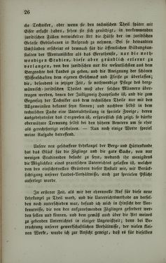 Bild der Seite - 26 - in Die steiermärkisch-ständische montanistische Lehranstalt Vordernberg - Ein Jahrbuch für den innerösterreichischen Berg- und Hüttenmann - Ihr inneres Streben und Wirken und die derselben zugewandten Unterstütung von außen
