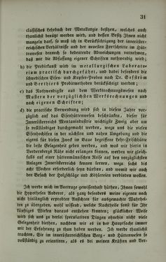Bild der Seite - 31 - in Die steiermärkisch-ständische montanistische Lehranstalt Vordernberg - Ein Jahrbuch für den innerösterreichischen Berg- und Hüttenmann - Ihr inneres Streben und Wirken und die derselben zugewandten Unterstütung von außen