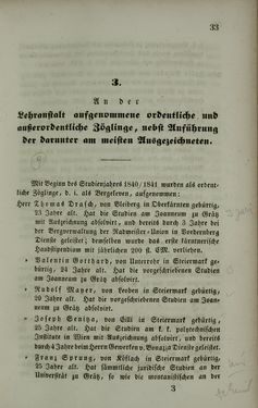 Image of the Page - 33 - in Die steiermärkisch-ständische montanistische Lehranstalt Vordernberg - Ein Jahrbuch für den innerösterreichischen Berg- und Hüttenmann - Ihr inneres Streben und Wirken und die derselben zugewandten Unterstütung von außen