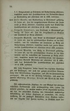 Image of the Page - 34 - in Die steiermärkisch-ständische montanistische Lehranstalt Vordernberg - Ein Jahrbuch für den innerösterreichischen Berg- und Hüttenmann - Ihr inneres Streben und Wirken und die derselben zugewandten Unterstütung von außen