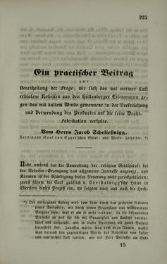 Image of the Page - 225 - in Die steiermärkisch-ständische montanistische Lehranstalt Vordernberg - Ein Jahrbuch für den innerösterreichischen Berg- und Hüttenmann - Ihr inneres Streben und Wirken und die derselben zugewandten Unterstütung von außen