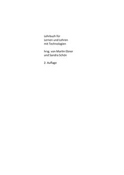 Image of the Page - (000001) - in L3T - Lehrbuch für Lernen und Lehren mit Technologien