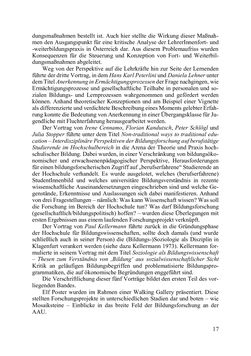 Image of the Page - 17 - in Lernprozesse über die Lebensspanne - Bildung erforschen, gestalten und nachhaltig fördern