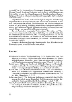 Image of the Page - 20 - in Lernprozesse über die Lebensspanne - Bildung erforschen, gestalten und nachhaltig fördern