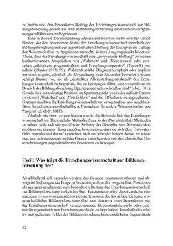 Bild der Seite - 32 - in Lernprozesse über die Lebensspanne - Bildung erforschen, gestalten und nachhaltig fördern