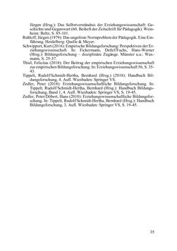 Bild der Seite - 35 - in Lernprozesse über die Lebensspanne - Bildung erforschen, gestalten und nachhaltig fördern