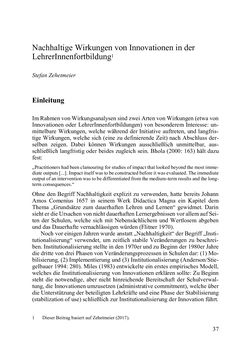 Bild der Seite - 37 - in Lernprozesse über die Lebensspanne - Bildung erforschen, gestalten und nachhaltig fördern