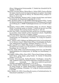 Image of the Page - 50 - in Lernprozesse über die Lebensspanne - Bildung erforschen, gestalten und nachhaltig fördern