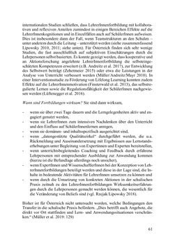 Image of the Page - 61 - in Lernprozesse über die Lebensspanne - Bildung erforschen, gestalten und nachhaltig fördern