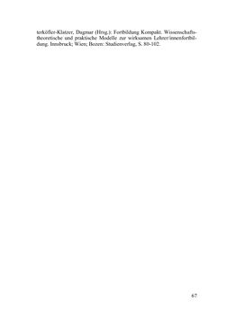 Image of the Page - 67 - in Lernprozesse über die Lebensspanne - Bildung erforschen, gestalten und nachhaltig fördern