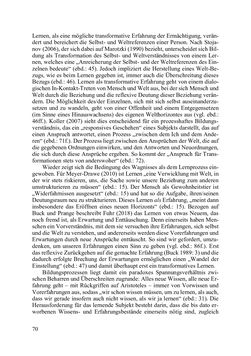 Bild der Seite - 70 - in Lernprozesse über die Lebensspanne - Bildung erforschen, gestalten und nachhaltig fördern