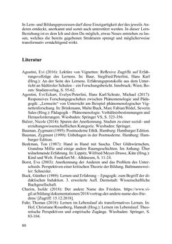 Bild der Seite - 80 - in Lernprozesse über die Lebensspanne - Bildung erforschen, gestalten und nachhaltig fördern