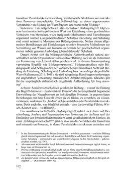 Bild der Seite - 102 - in Lernprozesse über die Lebensspanne - Bildung erforschen, gestalten und nachhaltig fördern