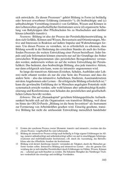 Bild der Seite - 103 - in Lernprozesse über die Lebensspanne - Bildung erforschen, gestalten und nachhaltig fördern