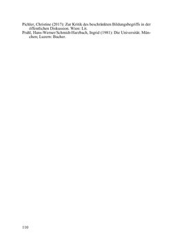 Image of the Page - 110 - in Lernprozesse über die Lebensspanne - Bildung erforschen, gestalten und nachhaltig fördern