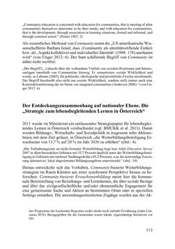 Image of the Page - 113 - in Lernprozesse über die Lebensspanne - Bildung erforschen, gestalten und nachhaltig fördern