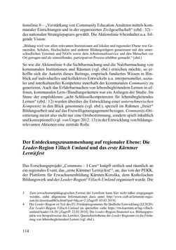 Image of the Page - 114 - in Lernprozesse über die Lebensspanne - Bildung erforschen, gestalten und nachhaltig fördern