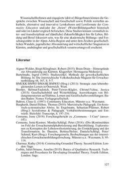 Image of the Page - 127 - in Lernprozesse über die Lebensspanne - Bildung erforschen, gestalten und nachhaltig fördern
