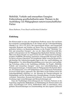 Image of the Page - 159 - in Lernprozesse über die Lebensspanne - Bildung erforschen, gestalten und nachhaltig fördern