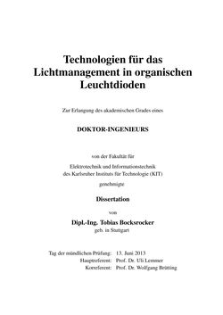 Image of the Page - (000007) - in Technologien für das Lichtmanagement in organischen Leuchtdioden