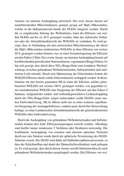 Image of the Page - II - in Technologien für das Lichtmanagement in organischen Leuchtdioden