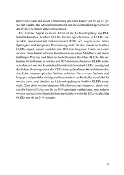 Image of the Page - III - in Technologien für das Lichtmanagement in organischen Leuchtdioden