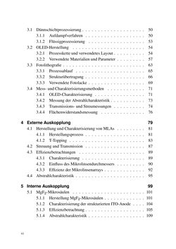 Bild der Seite - VI - in Technologien für das Lichtmanagement in organischen Leuchtdioden