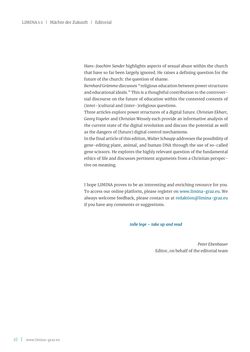 Bild der Seite - 10 - in Limina - Grazer theologische Perspektiven, Band 1:1