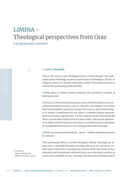 Image of the Page - 17 - in Limina - Grazer theologische Perspektiven, Volume 1:1
