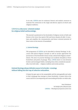 Image of the Page - 21 - in Limina - Grazer theologische Perspektiven, Volume 1:1