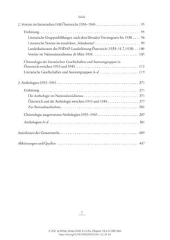 Bild der Seite - (000007) - in Literarisches System in Österreich 1933/1938–1945 - Zensur und Förderung – Literarische Vereine – Anthologien