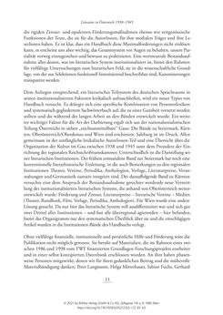 Bild der Seite - 11 - in Literarisches System in Österreich 1933/1938–1945 - Zensur und Förderung – Literarische Vereine – Anthologien